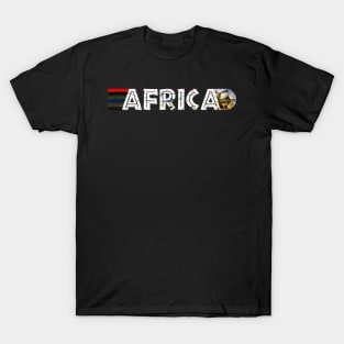 African Flag Colors Distressed Leopard Tortoise T-Shirt